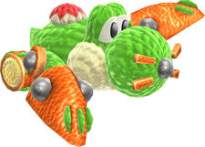 Mole Yoshi from Yoshi's Woolly World.