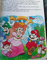 Mario with Luigi, Princess Toadstool, and Toad