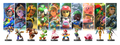 The first wave of Mario Kart 8 Mii racing suits and their required amiibo figurines