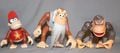 Figurines of Diddy Kong, Cranky Kong & Donkey Kong