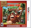 North American box art for the Nintendo Selects edition of Donkey Kong Country Returns 3D, as localized for the United States, featuring the Entertainment Software Rating Board age rating and text on the bottom middle warning of 3D mode for younger children in English only.