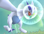 Lugia, as it appears in Super Smash Bros. Brawl.