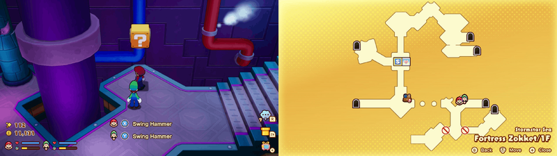 Block 10 in Fortress Zokket from Mario & Luigi: Brothership