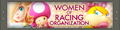 A Women of Racing Organization trackside banners
