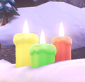 Christmas candles in Mario Kart 8 Deluxe