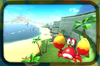 The icon for Salty Salty Speedway during the Spiny Rally in Mario Kart World.
