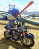 An outfit of Blue Yoshi wearing sunglasses and a spiked collar, resembling Boshi
