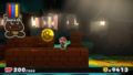 Mario stands on a row of Big Blocks in Paper Mario: Color Splash.