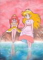 Princess Peach and Princess Daisy