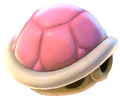 Princess Peach inside of a shell.