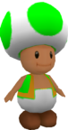 Rendered model of the green Toad from Super Mario Galaxy.
