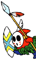 A Spear Guy from Super Mario World 2: Yoshi's Island