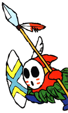A Spear Guy from Super Mario World 2: Yoshi's Island