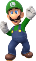 Artwork of Luigi from Super Mario Party