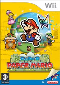 European box art for Super Paper Mario.
