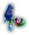 Luigi floating