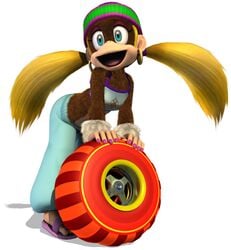 Artwork of Tiny Kong in Diddy Kong Racing DS.