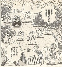 The Kinoko Police arrests the Mario gang and their impostors