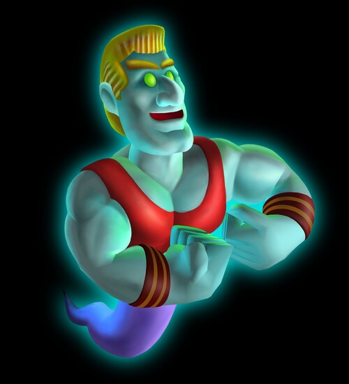 Artwork of Biff Atlas from Luigi's Mansion
