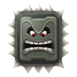 A Big Thwomp in New Super Mario Bros. 2