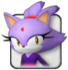 Blaze the Cat's character select screen sprite from Mario & Sonic at the Olympic Games.