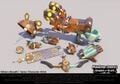Official render of weapons with the Steampunk skin