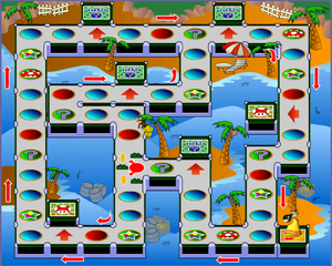 Koopa Troopa's Game Board in the Mario Party 4 Flash game