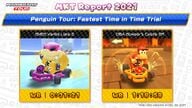 Fastest times recorded on December 22, 2021 in the Time Trial bonus challenges from the Penguin Tour