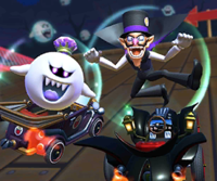Thumbnail of the Waluigi Cup challenge from the 2021 Halloween Tour; a Snap a Photo challenge set on RMX Ghost Valley 1R