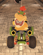 Bowser Jr. performing a trick.