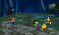 Mario and Luigi battling a Capnap and a Flibbee.