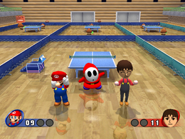 Mario Party 8: Screenshot of the minigame Table Menace