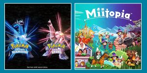 Image presented with the "Role-playing games" result in Online Quiz: What kind of gamer are you?, showing Pokémon Brilliant Diamond, Pokémon Shining Pearl, and Miitopia