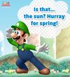 Spring-themed E-card with Luigi