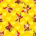 Diddy Kong and bananas – yellow
