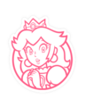 Princess Peach's unselected character icon.