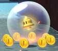 A bubble with a Super Bell inside it in the Bowser's Fury campaign of Super Mario 3D World + Bowser's Fury