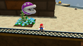 Mario near a Spiny Piranha Plant in the Throwback Galaxy