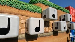 Photo of the Note Block Rock activity in Super Nintendo World (Universal Studios Japan)