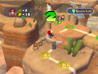 Mario in Thirsty Gulch in the game Mario Party 6.