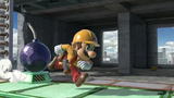 Mario wearing the Builder Outfit