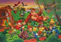 Artwork used for a puzzle based on Donkey Kong Country