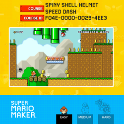 User-created Super Mario Maker course shared by Nintendo on Facebook
