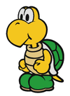 A Koopa Troopa in Paper Mario: The Origami King