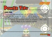 One of the Mario Kart 64 Collectible Trading Cards.