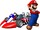 Mario Kart Wii promotional artwork: Mario next to his normal kart