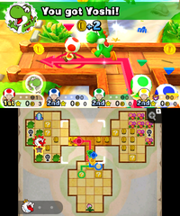 Gameplay of the Toad Scramble mode in Mario Party: Star Rush