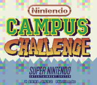 Title screen of the 1992 version of Nintendo Campus Challenge