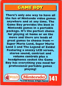 One of the Nintendo Collector Cards