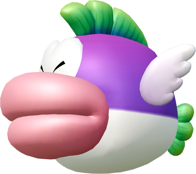 File:NSMBU Asset Model Cheep Chomp.png